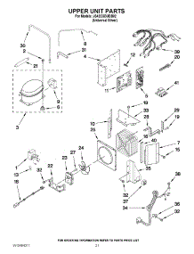 13 - Upper Unit Parts parts for Jenn-Air Refrigerator JS42CXDUDB02 / from AppliancePartsPros.com