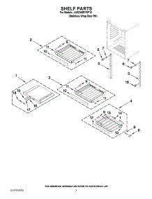 02 - Shelf Parts parts for Jenn-Air Wine Cooler JUW248RYRP10 / from AppliancePartsPros.com