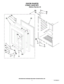 03 - Door Parts parts for Jenn-Air Wine Cooler JUW248LYRP10 / from AppliancePartsPros.com