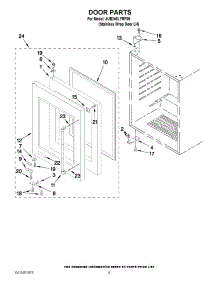 03 - Door Parts parts for Jenn-Air Wine Cooler JUB248LYRP00 / from AppliancePartsPros.com