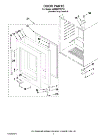 03 - Door Parts parts for Jenn-Air Wine Cooler JUB248RYRP00 / from AppliancePartsPros.com