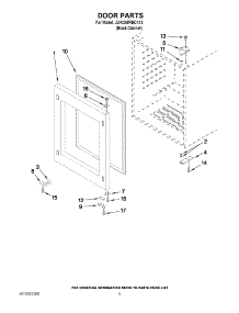 03 - Door Parts parts for Jenn-Air Wine Cooler JUW248RBCX13 / from AppliancePartsPros.com