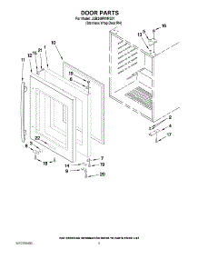 03 - Door Parts parts for Jenn-Air Wine Cooler JUB248RWRS01 / from AppliancePartsPros.com