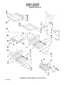 02 - Shelf Parts parts for Jenn-Air Wine Cooler JUB248LWRS01 / from AppliancePartsPros.com