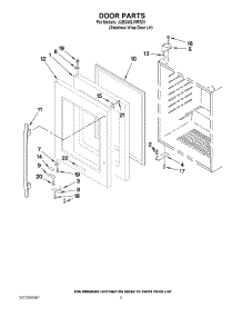 03 - Door Parts parts for Jenn-Air Wine Cooler JUB248LWRS01 / from AppliancePartsPros.com