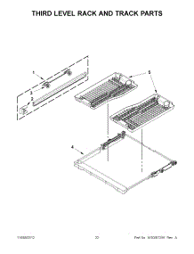 11 - Third Level Rack And Track Parts parts for Kitchenaid Dishwasher KUDE70FXSS5 / from AppliancePartsPros.com