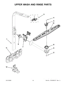 07 - Upper Wash And Rinse Parts parts for Kitchenaid Dishwasher KUDS35FBBL1 / from AppliancePartsPros.com