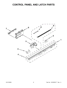 02 - Control Panel And Latch Parts parts for Kitchenaid Dishwasher KUDE50FBSS0 / from AppliancePartsPros.com