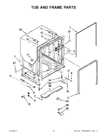 05 - Tub And Frame Parts parts for Kitchenaid Dishwasher KUDC10FBBL0 / from AppliancePartsPros.com