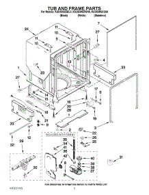 05 - Tub And Frame Parts parts for Kitchenaid Dishwasher KUDS30SXSS8 / from AppliancePartsPros.com