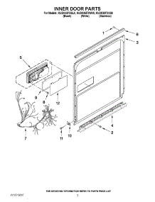03 - Inner Door Parts parts for Kitchenaid Dishwasher KUDS35FXBL8 / from AppliancePartsPros.com