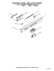 02 - Control Panel And Latch Parts parts for Kitchenaid Dishwasher KUDE20IXWH8 / from AppliancePartsPros.com