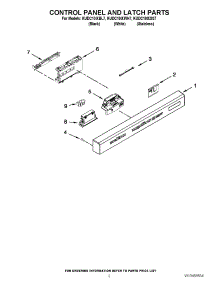 02 - Control Panel And Latch Parts parts for Kitchenaid Dishwasher KUDC10IXWH7 / from AppliancePartsPros.com
