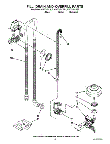 04 - Fill, Drain And Overfill Parts parts for Kitchenaid Dishwasher KUDC10IXWH7 / from AppliancePartsPros.com