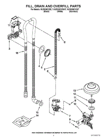 04 - Fill, Drain And Overfill Parts parts for Kitchenaid Dishwasher KUDS30CXWH7 / from AppliancePartsPros.com