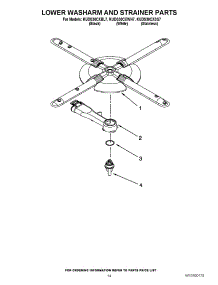 11 - Lower Washarm And Strainer Parts parts for Kitchenaid Dishwasher KUDS30CXWH7 / from AppliancePartsPros.com