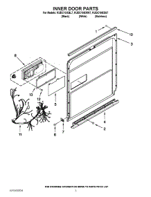03 - Inner Door Parts parts for Kitchenaid Dishwasher KUDC10IXBL7 / from AppliancePartsPros.com