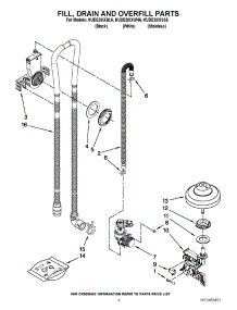04 - Fill, Drain And Overfill Parts parts for Kitchenaid Dishwasher KUDE20IXSS6 / from AppliancePartsPros.com