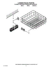 10 - Lower Rack Parts parts for Kitchenaid Dishwasher KUDE20IXWH6 / from AppliancePartsPros.com