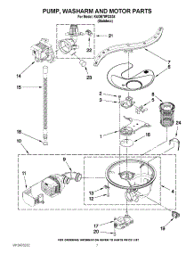 06 - Pump, Washarm And Motor Parts parts for Kitchenaid Dishwasher KUDE70FXSS4 / from AppliancePartsPros.com