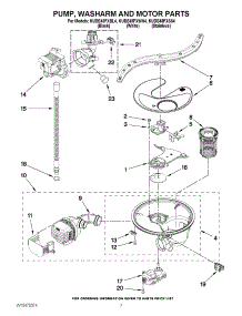 06 - Pump, Washarm And Motor Parts parts for Kitchenaid Dishwasher KUDE48FXWH4 / from AppliancePartsPros.com