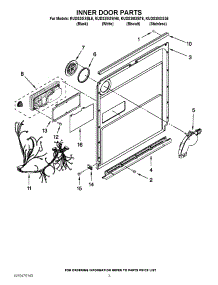 03 - Inner Door Parts parts for Kitchenaid Dishwasher KUDS30IXBL6 / from AppliancePartsPros.com