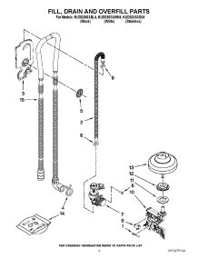 04 - Fill, Drain And Overfill Parts parts for Kitchenaid Dishwasher KUDS30SXBL4 / from AppliancePartsPros.com