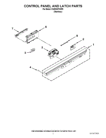 02 - Control Panel And Latch Parts parts for Kitchenaid Dishwasher KUDE40FXSP5 / from AppliancePartsPros.com