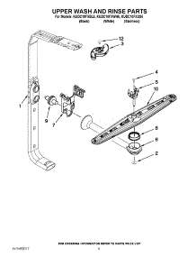 07 - Upper Wash And Rinse Parts parts for Kitchenaid Dishwasher KUDC10FXSS5 / from AppliancePartsPros.com