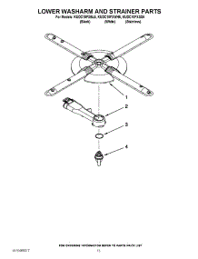11 - Lower Washarm And Strainer Parts parts for Kitchenaid Dishwasher KUDC10FXSS5 / from AppliancePartsPros.com