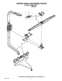 07 - Upper Wash And Rinse Parts parts for Kitchenaid Dishwasher KUDE50CXSS6 / from AppliancePartsPros.com