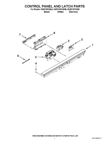 02 - Control Panel And Latch Parts parts for Kitchenaid Dishwasher KUDC10FXWH5 / from AppliancePartsPros.com