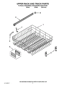 09 - Upper Rack And Track Parts parts for Kitchenaid Dishwasher KUDC10FXWH5 / from AppliancePartsPros.com