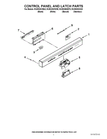 02 - Control Panel And Latch Parts parts for Kitchenaid Dishwasher KUDS30IXSS6 / from AppliancePartsPros.com