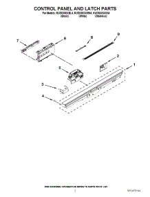 02 - Control Panel And Latch Parts parts for Kitchenaid Dishwasher KUDS30SXWH4 / from AppliancePartsPros.com