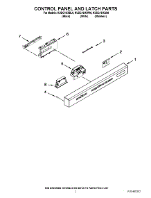 02 - Control Panel And Latch Parts parts for Kitchenaid Dishwasher KUDC10IXWH6 / from AppliancePartsPros.com