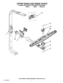 07 - Upper Wash And Rinse Parts parts for Kitchenaid Dishwasher KUDC10IXWH6 / from AppliancePartsPros.com