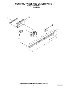 02 - Control Panel And Latch Parts parts for Kitchenaid Dishwasher KUDE60HXSS4 / from AppliancePartsPros.com