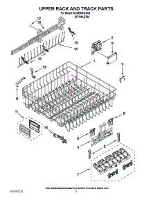 09 - Upper Rack And Track Parts parts for Kitchenaid Dishwasher KUDE60HXSS4 / from AppliancePartsPros.com