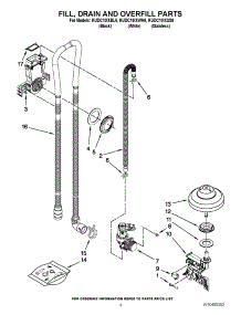 04 - Fill, Drain And Overfill Parts parts for Kitchenaid Dishwasher KUDC10IXBL6 / from AppliancePartsPros.com