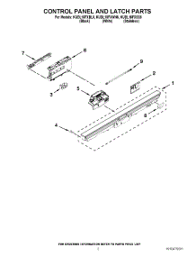 02 - Control Panel And Latch Parts parts for Kitchenaid Dishwasher KUDL15FXSS5 / from AppliancePartsPros.com