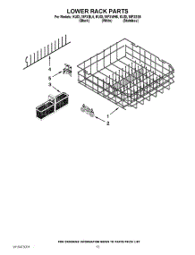10 - Lower Rack Parts parts for Kitchenaid Dishwasher KUDL15FXSS5 / from AppliancePartsPros.com