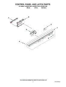 02 - Control Panel And Latch Parts parts for Kitchenaid Dishwasher KUDS35FXWH5 / from AppliancePartsPros.com