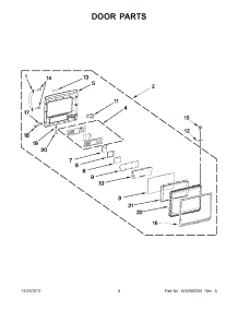 02 - Door Parts parts for Kitchenaid Microwave YKHMS2050SS4 / from AppliancePartsPros.com