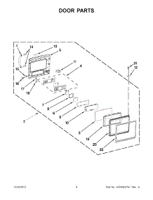 02 - Door Parts parts for Kitchenaid Microwave KHMS2056SSS4 / from AppliancePartsPros.com