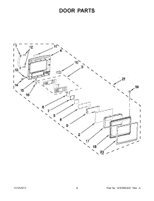 02 - Door Parts parts for Kitchenaid Microwave KHHC2090SWH2 / from AppliancePartsPros.com