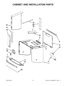 06 - Cabinet And Installation Parts parts for Kitchenaid Microwave KHMS2056SWH3 / from AppliancePartsPros.com