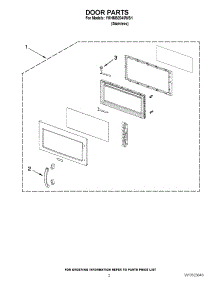 02 - Door Parts parts for Kitchenaid Microwave YKHMS2040WS1 / from AppliancePartsPros.com