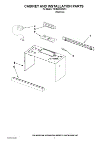 06 - Cabinet And Installation Parts parts for Kitchenaid Microwave YKHMS2040WS1 / from AppliancePartsPros.com