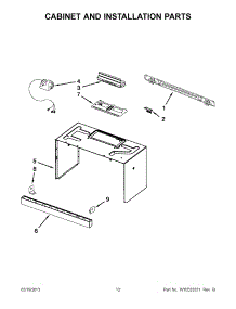 06 - Cabinet And Installation Parts parts for Kitchenaid Microwave KHMS2040WWH2 / from AppliancePartsPros.com